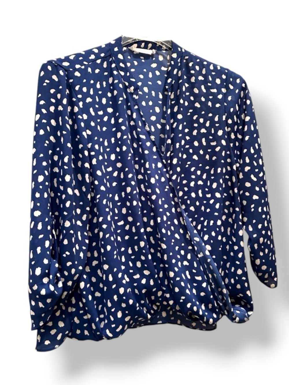 Blue  plunge blouse